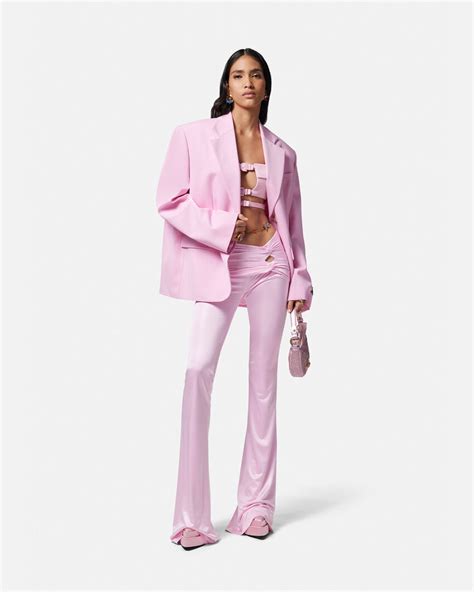 versace blazer and pants women|pink versace corset with pant.